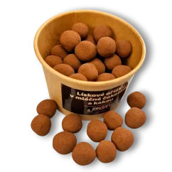 Lískové oříšky v mléčné čokoládě a kakau, 100g