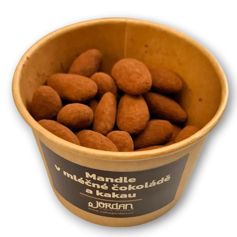 Mandle v mléčné čokoládě a kakau, 100g