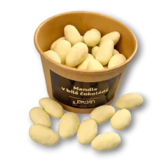 Mandle v bílé čokoládě, 100g