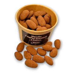 Mandle v hořké čokoládě a kakau, 100g