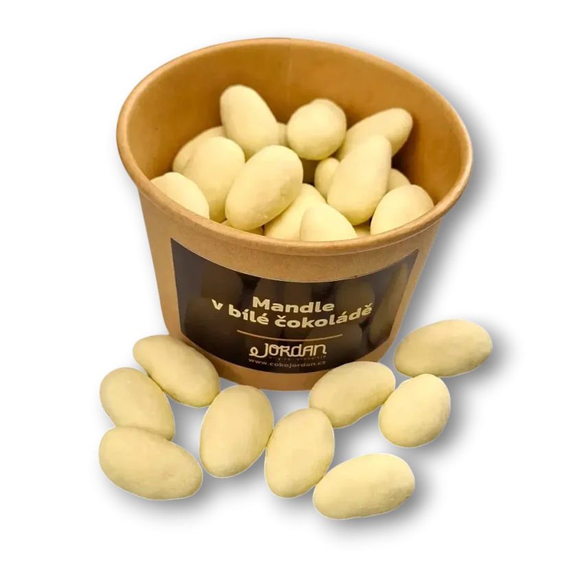 Mandle v bílé čokoládě, 100g