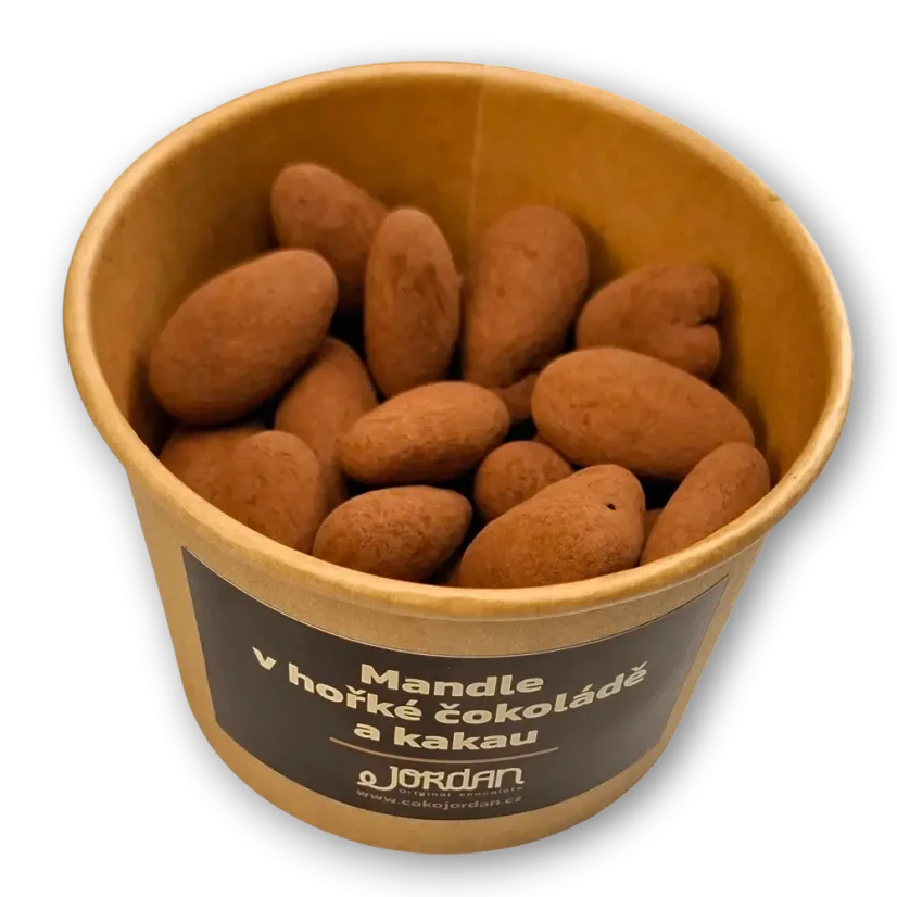 Mandle v hořké čokoládě a kakau, 100g