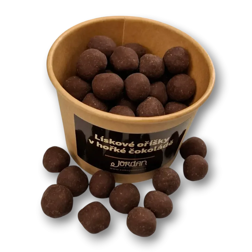 Lískové oříšky v hořké čokoládě, 100g