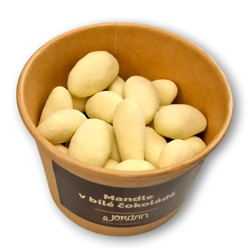 Mandle v bílé čokoládě, 100g