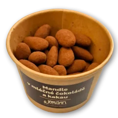 Mandle v mléčné čokoládě a kakau, 100g