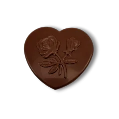 Čokoládové srdce z mléčné čokolády s dražovanými mandlemi, 250g