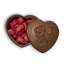 Čokoládové srdce z mléčné čokolády s dražovanými mandlemi, 250g - Druh čokolády: Ruby