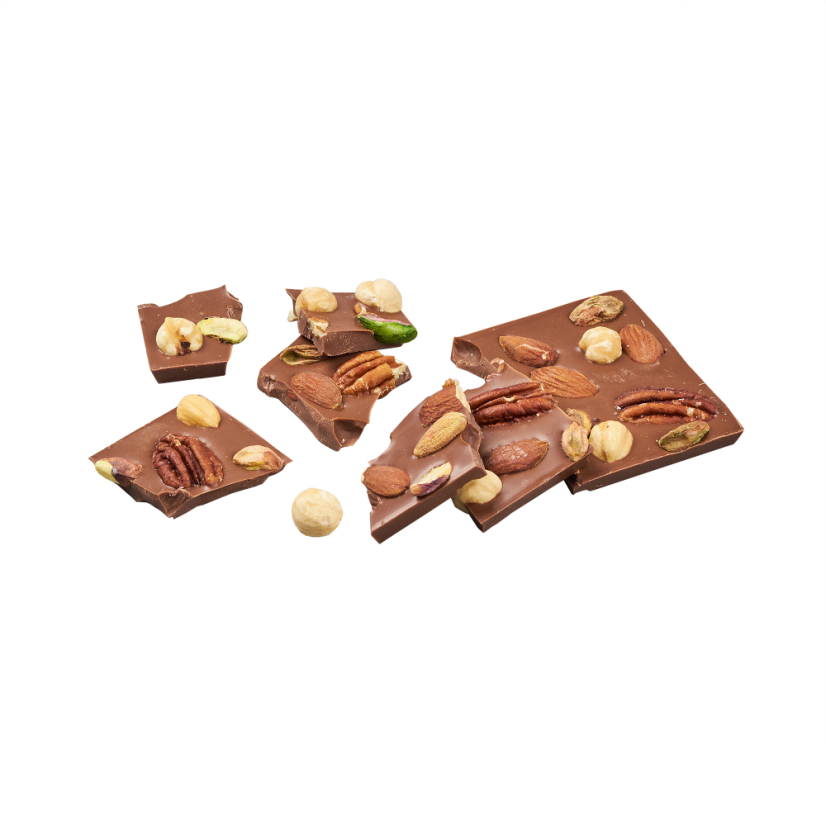 Lámanka - Mléčná, 100g - Posyp: Ořechy
