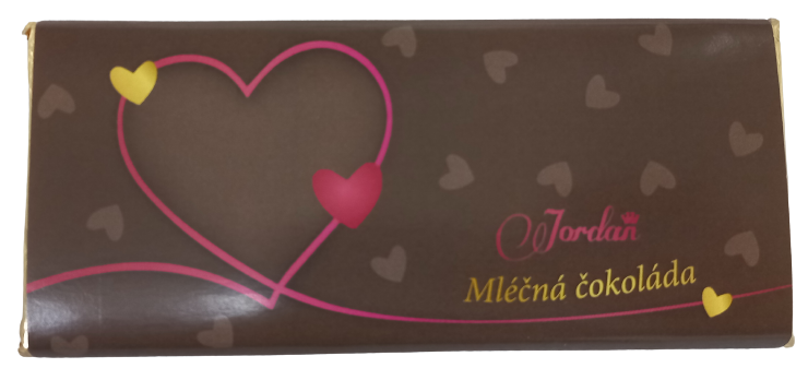 Čokoláda - Mléčná, 50g - Vzhled/Obal: Srdce