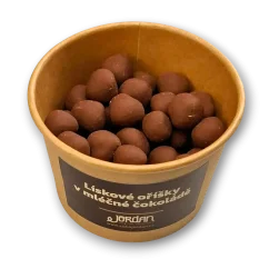 Lískové oříšky v mléčné čokoládě, 100g