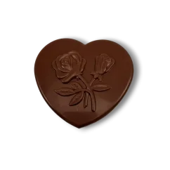 Čokoládové srdce z mléčné čokolády s dražovanými mandlemi, 250g