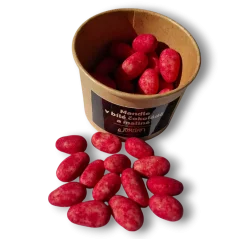 Mandle v bílé čokoládě a malině