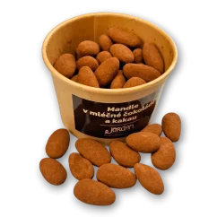 Mandle v mléčné čokoládě a kakau, 100g