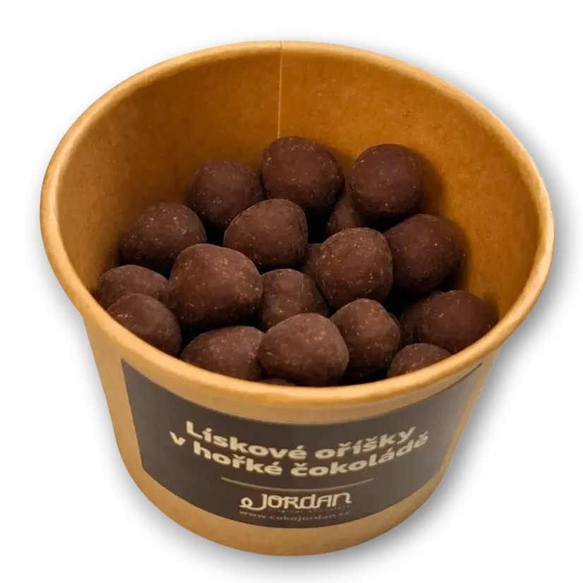 Lískové oříšky v hořké čokoládě, 100g